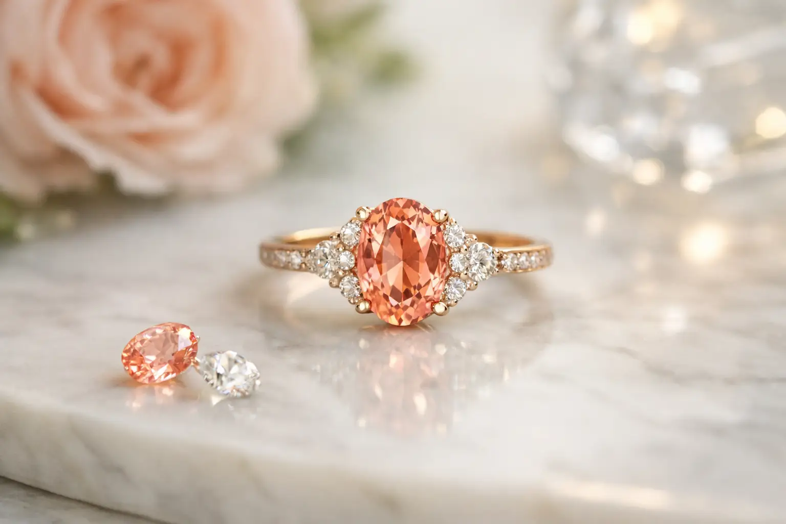 Padparadscha Sapphire Engagement Ring Guide